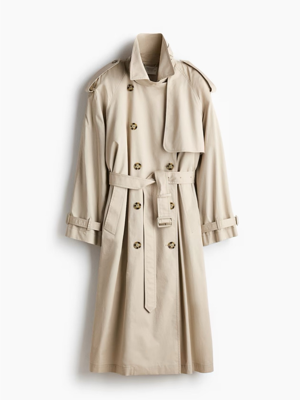 Stella McCartney Beige Double-Breasted Trench Coat